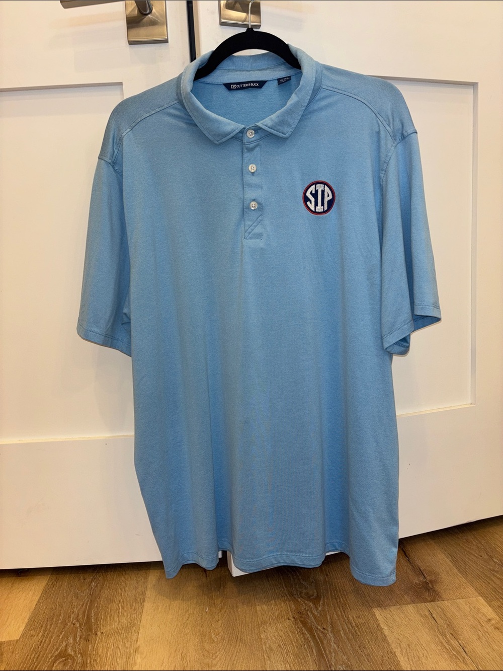Cutter & Buck Ole Miss Rebels “SIP” Blue Mens Polo Top Shirt XL Powder Blue